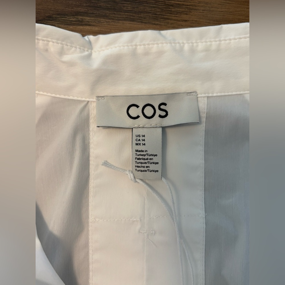 COS White Cropped Button-Down Shirt - Picture 3 of 6